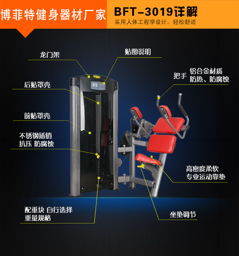 坐式壓腹訓練器